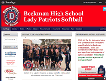 Tablet Screenshot of beckmansoftball.com